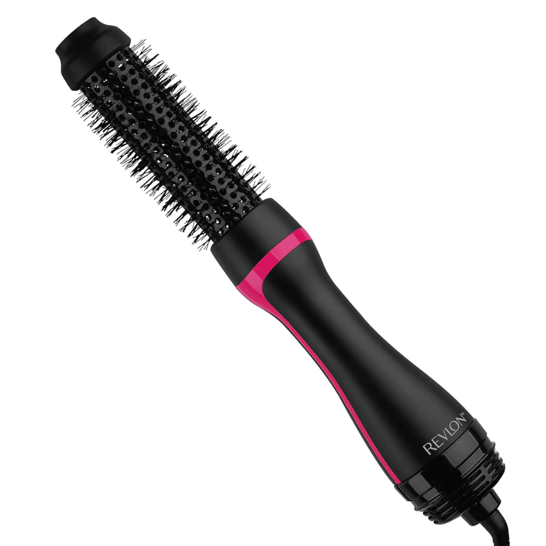 Revlon Secador e modelador de escova redonda com reforço de raiz de 1-1/2 Preto/rosa