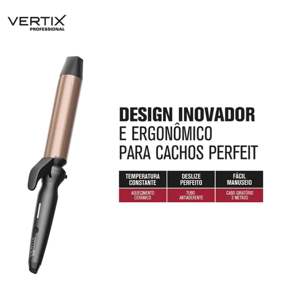 MODELADOR DE CABELO PROF VERTIX X330 38MM X 130MM BIVOLT